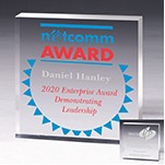 Square Acrylic Paperweight - 4" x 4" x 3/4" - 2048S (Screen Print)